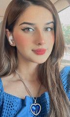 Titanic Silver Plated Ocean Blue Luxurious Love Necklace