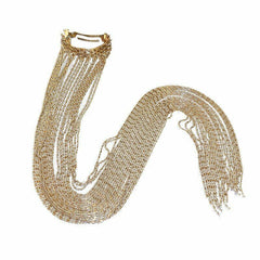 GC Ultra Luxurious Rhinestone Tassel Headwear Clip (Gold)