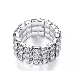 Stretchable Free Size Royal Zirconium Crystal Ring