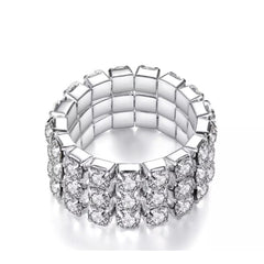 Stretchable Free Size Royal Zirconium Crystal Ring