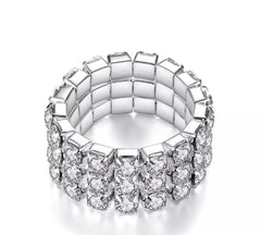 Stretchable Free Size Royal Zirconium Crystal Ring