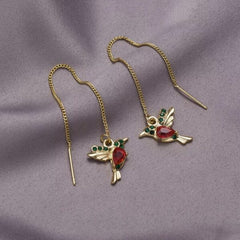 GC Crystal Drop Hummingbird Earrings