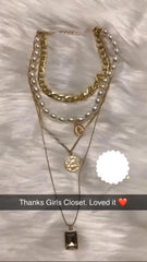 GC Premium 4 Layered Gold Statement Necklace