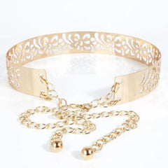 GC Aesthetic Gold Round Metal Mosaic Belt