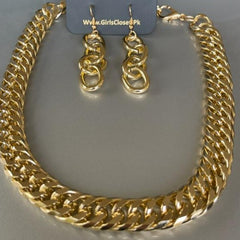 GC Exclusive Gold & Bold Choker And Earrings Set