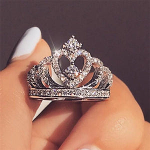 GC Crown Super Shiny Crystal Zircon Queen Ring
