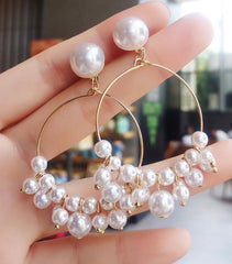 GC Multi Pearl Trendy Hoops