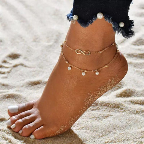 Bohemian Classic Multilayered Charm Anklet