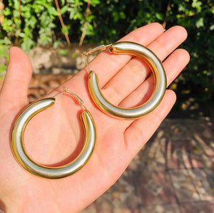 GC Gold Trendy & Chunky Hoop Earrings
