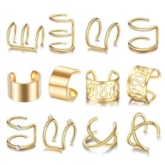 GC Pack of 12 Non Piercing Ear Cuffs