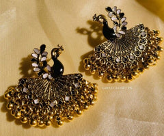 GC Premium Chandelier Peacock Colorful Earrings (Premium Edition)