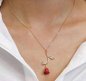 Beauty & The Beast Rose Pendant