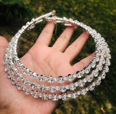 Prestige Neck Piece Statement  Zircon Multi Layered Neck Piece.