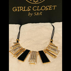 Black & Gold Fusion Bar Necklace
