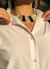 GC Iconic Metal Statement Rectangular Vibe Aesthetic Pendant