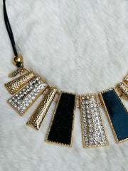 Black & Gold Fusion Bar Necklace