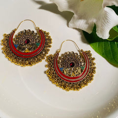 Hand Crafted Artistic Festive Peacock Jhumka