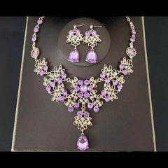 GC Super Luxurious Alexandra Rhinestone Crystal Necklace & Earrings