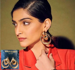 GC Gold Plated Bold Metallic Statement Hoops