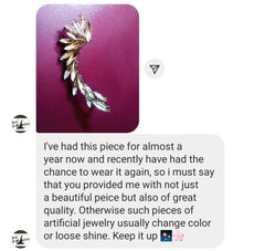 Statement Crystal Crescent Shaped Ear Cuff