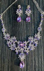 GC Super Luxurious Alexandra Rhinestone Crystal Necklace & Earrings