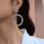 Fascinating Crystal Ring Hoop Luxurious Earrings