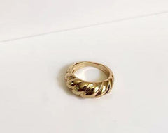 Thick And Chic Deluxe Gold Plated Croissant Ring