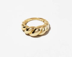 Thick And Chic Deluxe Gold Plated Croissant Ring