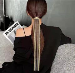 GC Ultra Luxurious Rhinestone Tassel Headwear Clip (Gold)