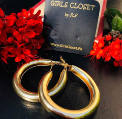 GC Gold Plated Trendy Chunky Hoop Earrings