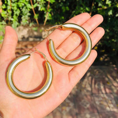GC Gold Plated Trendy Chunky Hoop Earrings