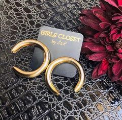 GC Gold Trendy & Chic Lunar Hoops