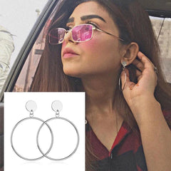 Silver Metal Top Trending Hoops
