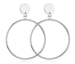 Silver Metal Top Trending Hoops