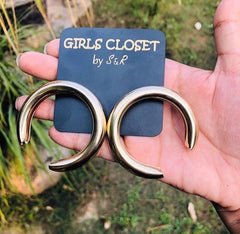 GC Gold Trendy & Chic Lunar Hoops