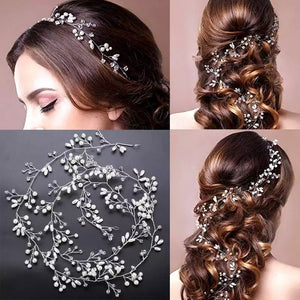 GC Royal Hair Crown Flower Pearl Headdress