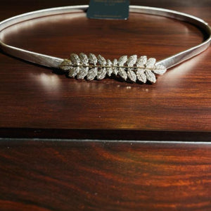 GC Silver Metal Cross Bow Stretchable Belt