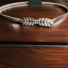 GC Silver Metal Cross Bow Stretchable Belt