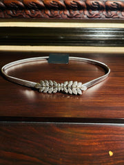 GC Silver Metal Cross Bow Stretchable Belt