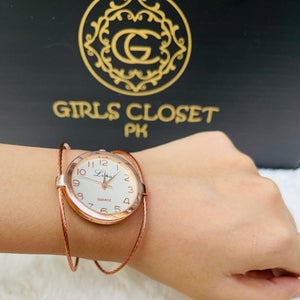 GC Enticing Rose Pink Metallic Adjustable Watch