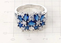 Blueberry Blast Pure Silver Luxurious Ring