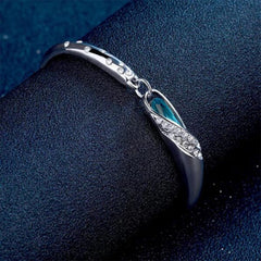 GC Sapphire Blue Crystal Mermaid Tail Adjustable Bracelet