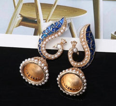 Super Deluxe Menakari Kundan Peacock Jhumkas