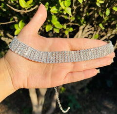 Ravishing Zircon Rhinestone Glam Choker Piece