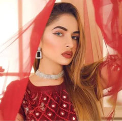 Ravishing Zircon Rhinestone Glam Choker Piece