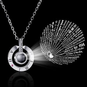 GC 100 Languages I LOVE YOU Necklace With Unique Projection Function