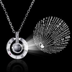 GC 100 Languages I LOVE YOU Necklace With Unique Projection Function