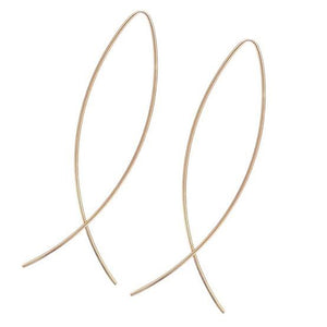 Minimalist Oval Hoop Elegant Gold Earrings
