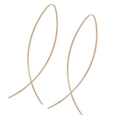 Minimalist Oval Hoop Elegant Gold Earrings