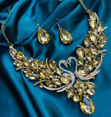 GC Exclusive Statement Swan Necklace & Earrings Combo (Super Premium)
